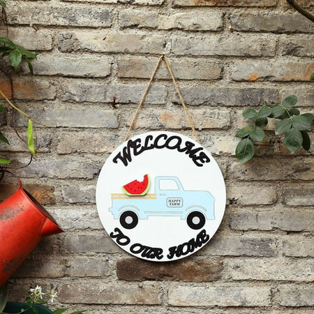 

Famure Welcome Wall Hanging Decorative Wooden Holiday Door Pendant