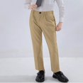 thumbnail image 3 of Teylalorva Pants for Boys Suit Trousers Elastic Waist With Pocket Party Performance (2-18) Khaki Size 2T, 3 of 9