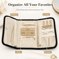 thumbnail image 5 of Kabuer Travel Jewelry Case, Foldable Jewelry Organizer for Earring, Ring, Necklace, Bracelet, Black, 5 of 7