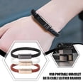thumbnail image 3 of Wmool PU Leather USB Charging Cable Bracelet Data Cord For Type 1X Portable C, 3 of 8