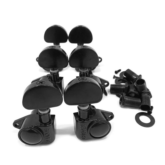 6Pcs 3R and 3R Guitar Locking Tuners, 1:18 Lock String Tuning for Key Pegs Machine Heads for LP SG Style Electric Guitar
