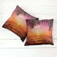 thumbnail image 6 of Ambesonne Tropical Throw Pillow Cover 2 Pack, Coconut Palm Tree Leaf, 24", Pink Orange, 6 of 7