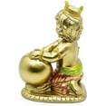 thumbnail image 2 of Hindu Baby Krishna Statue - Indian God Krishna Figurines Home Mandir Temple - India Idol Pooja Murti Buddha Religious Lord Figurines Gift Item - Hinduism Krishna Stealing Butter Yogurt Milk Sculpture, 2 of 6
