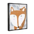 thumbnail image 3 of Stupell Industries Woodland Fox Leaf Pattern Graphic Art Jet Black Floating Framed Canvas Print Wall Art, Design by Carla Daly, 3 of 6