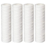 Geekpure 10 Inch PP Wound String Spun Sediment Replacement Filter for Reverse Osmosis System- 2.5" x 10"-5 Micron-4 Pack