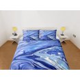 thumbnail image 2 of Púrpura Azul Mármol Ropa de Cama Conjunto de Dormitorio Contemporáneo Estética Funda Nórdica,, 2 of 4