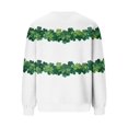 thumbnail image 5 of St. Patrick's Day Sweatshirt for Women Waffle Knit Crewneck Long Sleeve Casual Loose Fit Pullover Sweatshirts (L, Green), 5 of 5