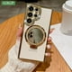 thumbnail image 2 of For Samsung S24 Ultra Mirror Magsafe Case for Galaxy S24 Plus Samsung S23 S22 Ultra Luxury Diamond Plating Stand Holder Cover, 2 of 5