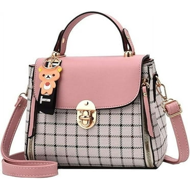 Vongem Small Purses and Handbags for Women Fashion Crossbody Bag Lightweight Shoulder Bag Plaid Pattern Satchel