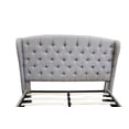thumbnail image 3 of Best Master Frances Solid Wood/Fabric Upholstery Queen Platform Bed in Gray, 3 of 4