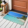 thumbnail image 4 of Summer Beach Front Door Rugs 2x3 ft Tropical Beach Ocean Sea with Landscape of Palm Trees Small Rug for Entryway Non Slip Washable Bathroom Door Mat Absorbent Floor Mat for Indoor Entrance, 4 of 9