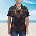 thumbnail image 4 of Lsque Garden Meditating Weasel pattern Hawaiian Shirt for Men, Unisex Summer Beach Casual Short Sleeve Button Down Shirts-3X-Large, 4 of 9