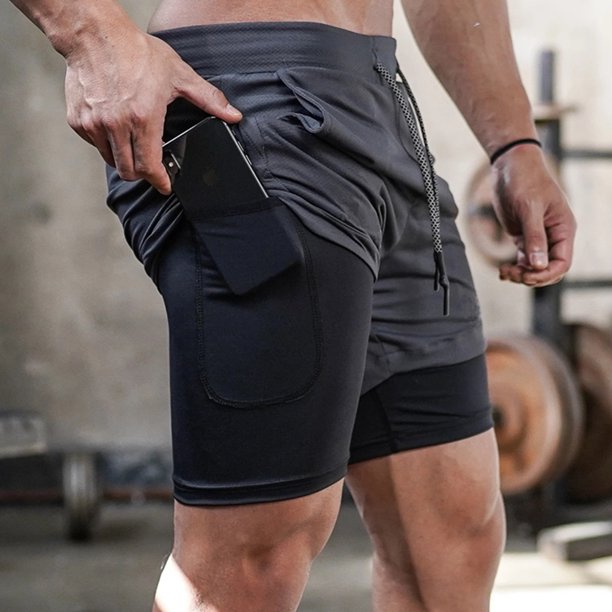 Pantalones cortos deportivos para hombre de gimnasio, pantalones cortos para correr, ropa informal para correr Tmvgtek Para estrenar