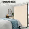 thumbnail image 2 of KFFKFF Space Separator, One-Panel Privacy Barrier, 6FT Indoor Privacy Shield, Segregation Partition for Space Division, Standalone Divider Panel for Workspace, Sleeping Area, Beige, 2 of 9