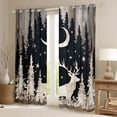 thumbnail image 2 of Homewish Wildlife Deer Curtains Pack of 2 (42x84 Each) for Kids Teens,Jungle Animal Curtains Blackout,Rustic Lodge Cabin Bedroom Curtains,Super Cozy Room Decor, 2 of 6