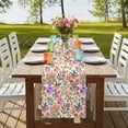 thumbnail image 4 of Table Runners 120 Inches Long Dress Scarves, Watercolor Floral Farmhouse Coffee/Dining/Kitchen Table Runner for Living Room, Retro Botanical Flowers Leaves Spring Beige 13x120 Inch, 4 of 9