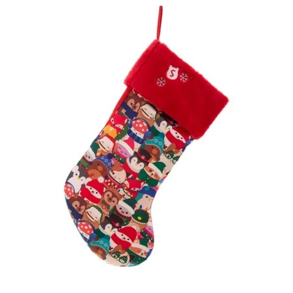 Kurt Adler Officially Licensed Squishmallow Printed Stocking with Plush Cuff, 19"