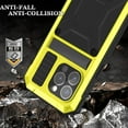 thumbnail image 5 of Compatible with iPhone 15 Pro Metal Case with Strap & Screen Protector,6ft Drop Tested Heavy Duty Protective Case for iPhone Pro 15 Case for iPhone 15 Pro Phone Cases for Men Metal-Yellow, 5 of 6