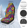 thumbnail image 7 of Uorisanigo Car Front Seat Covers, 2 Pack Retro Hippie Flower Automotive Seat Protectors, Premium Breathable Vehicle Seats Cushions, Car Accessories Universal for Van, SUV, Truck, Pickup, 7 of 7
