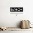 thumbnail image 2 of Black Bathroom 4"x12" Metal Sign, Wall Décor for Bath and Laundry, 2 of 4