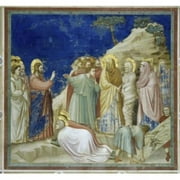 Posterazzi  The Raising of Lazarus Giotto Di Bondone C1266-1337 Italian Fresco Arena Chapel Padua Italy Print