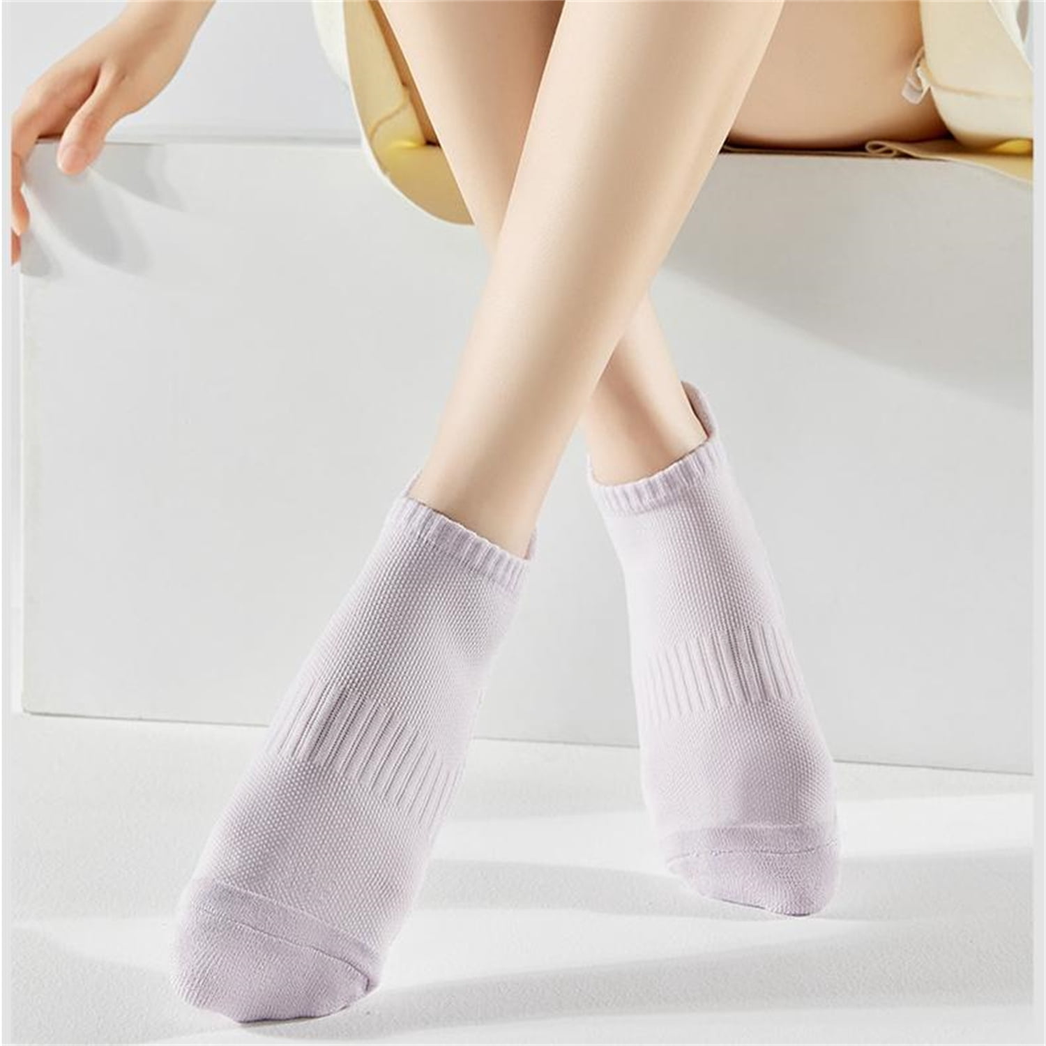 Sookeceks 6 Pairs Ankle Socks for Women, Cushioned Low Cut Sports Socks for Women With Heel Tab Size 5-12