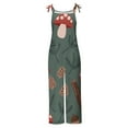 thumbnail image 4 of pstuiky Jumpsuits for Women, Womens Summer Jumpsuits Wide Leg Sling Romper Casual Loose Floral Print Boho Bib Overalls for Women Overalls for Women Loose Fit Green L, 4 of 5