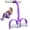 Dark gray-purple, variant on Premium 4 Tube Pedal Resistance Band with Handle, Comfortable Ankle Puller and Elastic Sit Up Exerciser for Home Full Body Workout