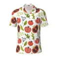 thumbnail image 2 of Daiia Tomatoes Pattern Men’s Polo Shirts,Solid Deck Shirt,Classic Fit, Breathable Cotton Polo for Casual and Sport Wear-, 2 of 7