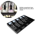 thumbnail image 3 of Bandeja para Efectivo con 5 Coartimentos para Billet y 4 para Monedas, Caja Organizadora de Dinero con Clip Metálico, Ideal para Cajón de Tienda - Negro, 3 of 5