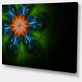thumbnail image 2 of Fleur Fractale Verte Foncée en Noir - Impression sur Toile Florale, 2 of 3