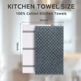 thumbnail image 3 of Homieway 3 Pack Kitchen Towels, 100% Cotton Dish Cloths, 15x25 Inch Ultra Soft Tea Towels, Super Absorbent Terry Dish Towels Rags for Kitchen, Gray, 3 of 8