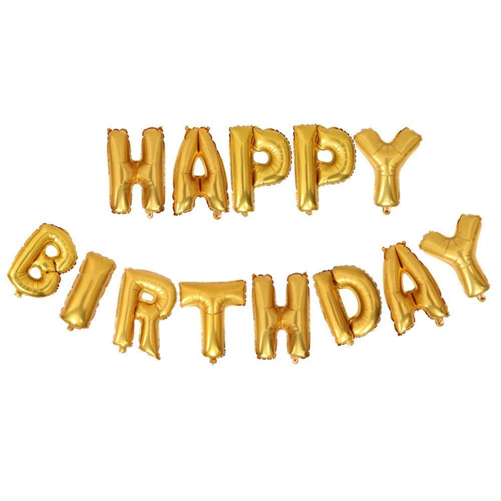 Details about   Inflating Self Letter Foil Decorations Happy Birthday Bunting Banner Balloons