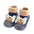 thumbnail image 7 of HUANBAI Kids Toddler Baby Boys Girls Solid Warm Knit Soft Sole Rubber Shoes Socks Slipper Stocking 3-6 Months, 7 of 7