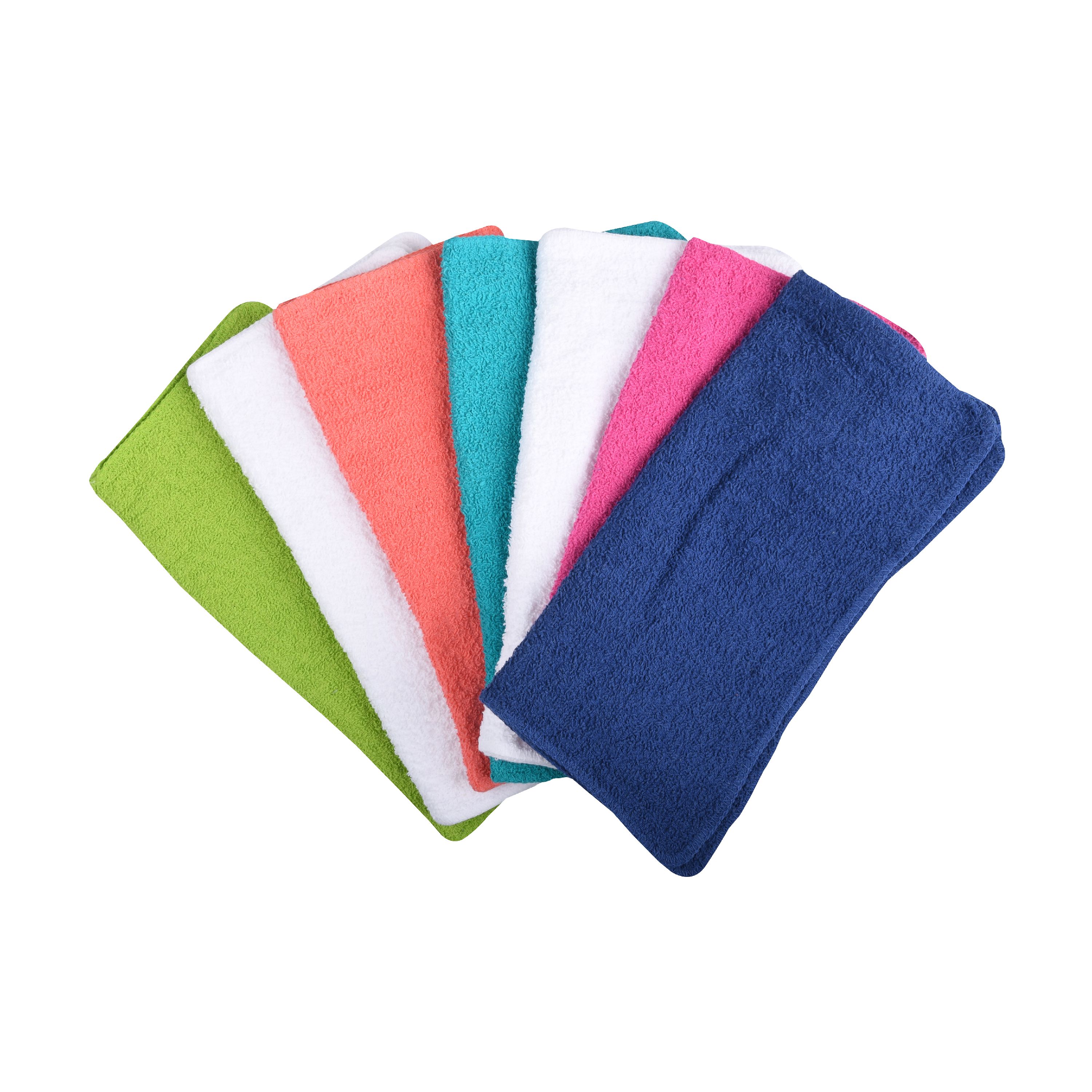 Mainstays Cotton Washcloth Collection, 18-Pack, Primary