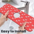 thumbnail image 6 of Pofeuu Cartoon Rooster Print Splash Guard for Sink Faucet Sink Gadgets-Splash Guard Behind Faucet Drip Catcher for Kitchen, Bathroom,Sink Mat, 6 of 7