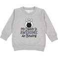 thumbnail image 2 of Inktastic My Daddy is Awesome at Bowling Toddler Sweatshirt, 2 of 4