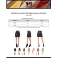 thumbnail image 2 of MixMatchy Women's Slim Fit Faux Leather Side Zipper Bodycon Mini Skirt, 2 of 6