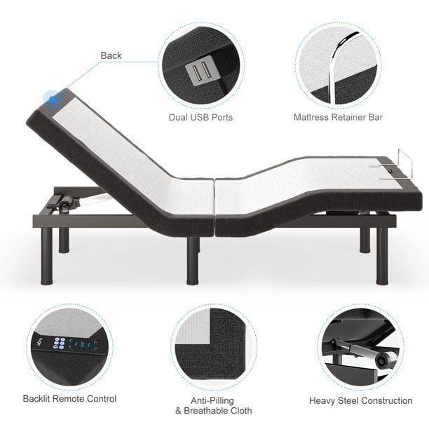 Buy Furgle Full Adjustable Bed Base Frame with 3Speed Massage