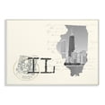 thumbnail image 2 of The Stupell Home Decor Illinois Black and White Photograph on Cream Paper Postcard Wall Plaque Art, 2 of 4
