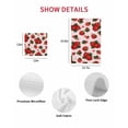 thumbnail image 7 of Pink Strawberry Kitchen Dish Towels for Drying Dishes Set of 4, Spring Floral Watercolor Summer Botanical Waffle Weave Microfiber Hand Tea Bathroom Towels Quick Dry & Absorbent Towel 12x12, 7 of 7