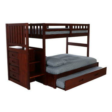 Mission Hills Staircase Bunk Bed, Mission Twin Over Twin Staircase Bunk Bed