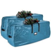 Hearth & Harbor Plastic Christmas Tree Storage Bag with Handles, Fits up to 7.5 ft Holiday Trees, 2-Pack