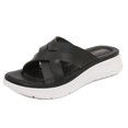 thumbnail image 2 of Sandalias Cuña Tobogan Plataforma Mujeres Cross Con Soporte Toe Abierto para Interiores, 2 of 8