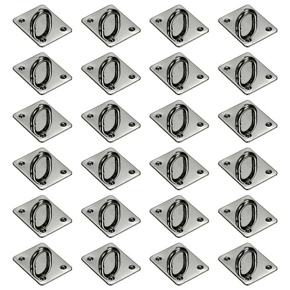 Uxcell Metal Phone Charm Hook 1.1", 24Pcs Adhesive Square Shaped Phone Finger Grip Hook Smartphones Keychain Ring Charm Loop for DIY Tablet Case Accessories, Black