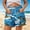 Blue#15, variant on Yteetum Women's Casual Drawstring Shorts Summer Elastic Waist Beach Shorts Women Floral Printed Loose Lightweight Comfy Travel Vacation Shorts with Pockets