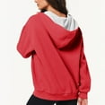 thumbnail image 4 of Augper Women Fashion Fleece Blouse Long Sleeve Tops Sweatshirt Pockets Drawstring Hoodied, 4 of 7