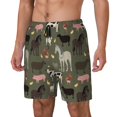 thumbnail image 1 of Fotbe Farm Animals Traje de Baño para Hombre – Shorts de Natación de Secado Rápido con Forro y Bolsillos-Small, 1 of 6