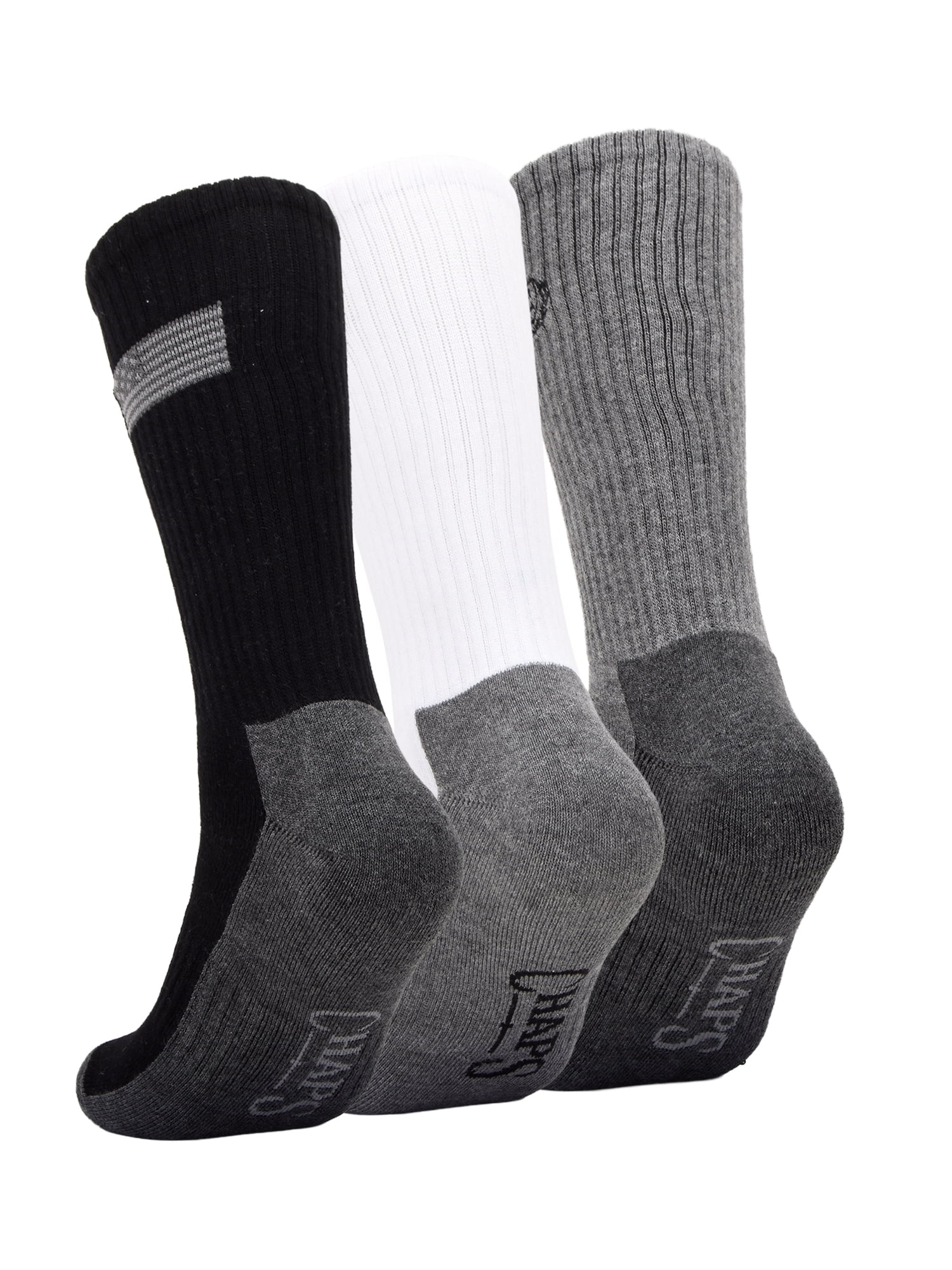Chaps Embroidery Athletic Crews 3-Pack Men's Sock Size 10-13