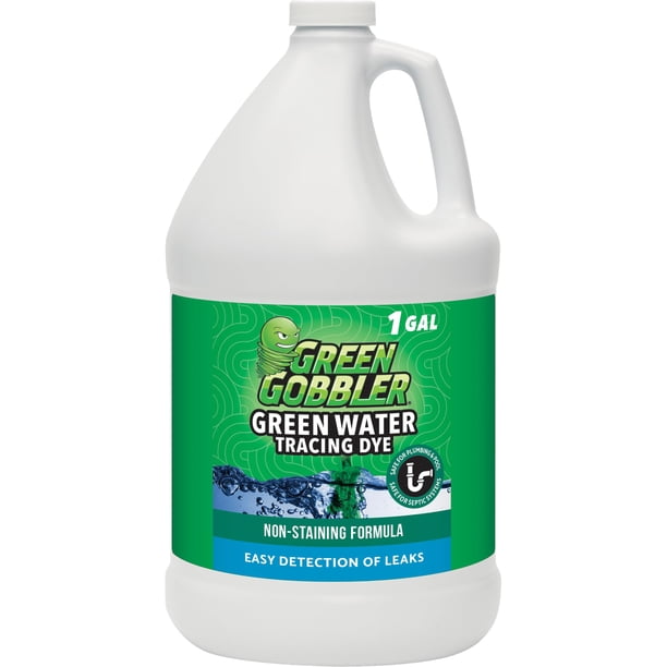 Tinte fluorescente para rastreo de agua y detección de fugas, 3,78 L, Green Gobbler